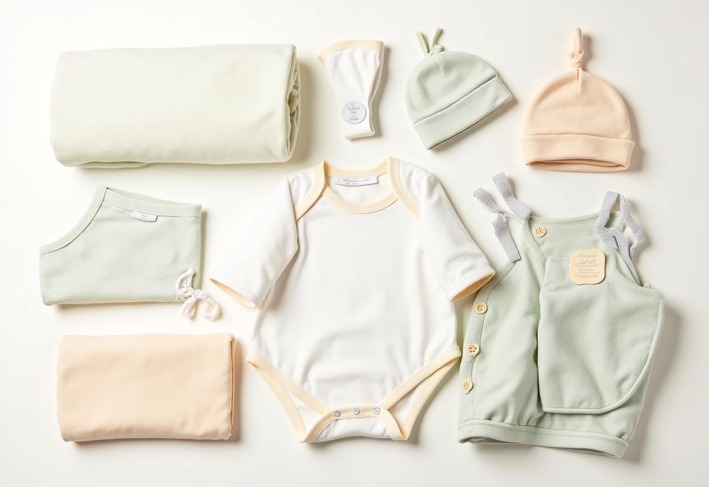Colección de ropa orgánica para bebés hecha con algodón certificado